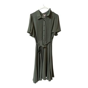 Nanette Lepore Short Sleeve Chiffon Shirt Dress